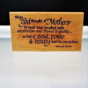 When God Thought Of MOTHERS Ann-ticipations Rubber Stamp New